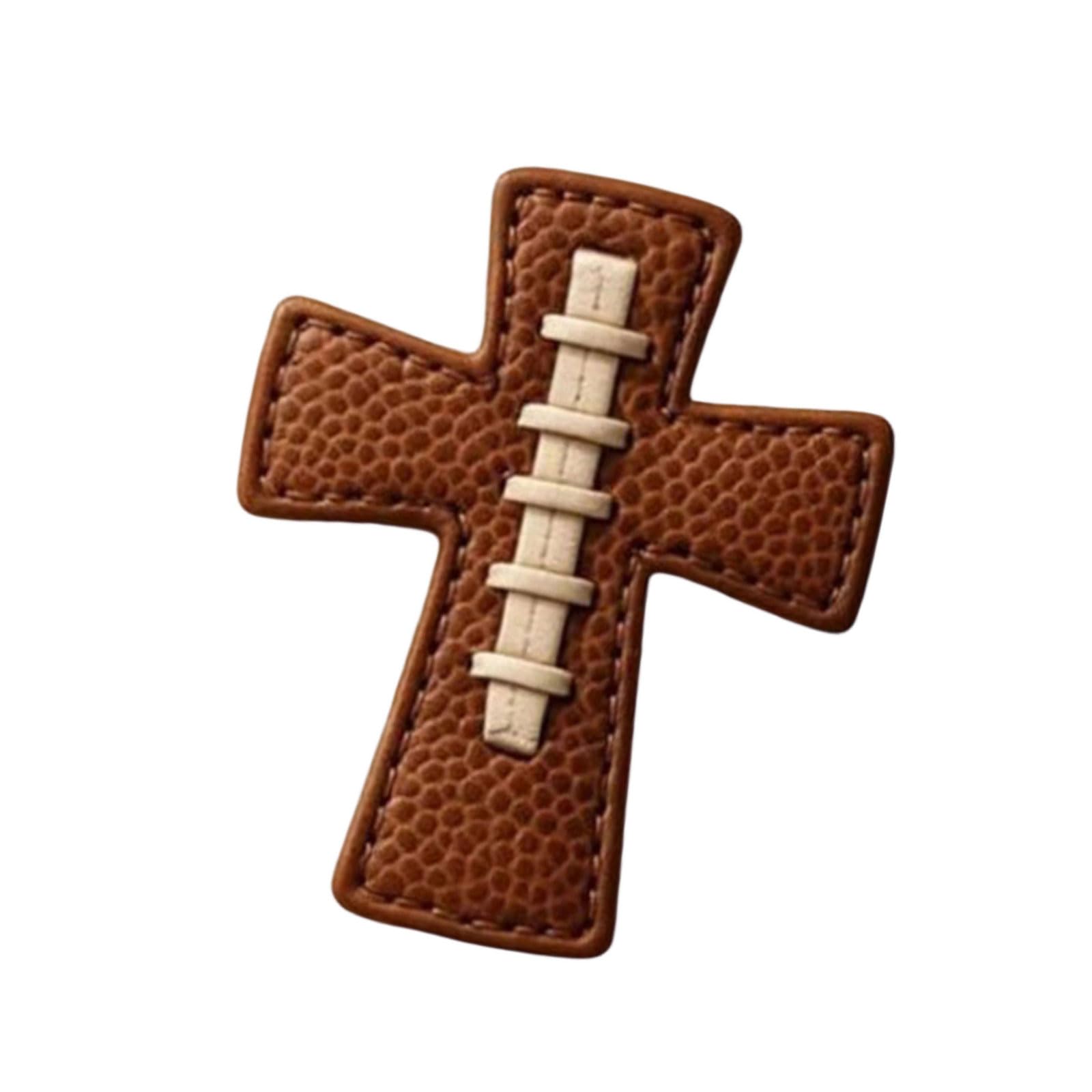 hogtnd Small PU Leather Crosses with Baseball Football Softball Motifs, Christian Athletes Souvenirs, Gift, Pocket Blessing, Pocket Blessing Crosses