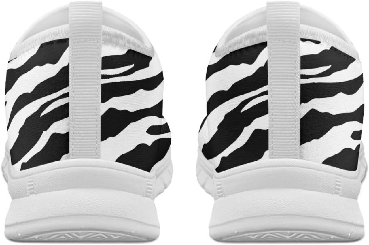 Modysero Breathable Slip On Sneakers for Women Tennis Shoes Womens No Laces Low Top Funny Graphic Print Shoes for Ladies