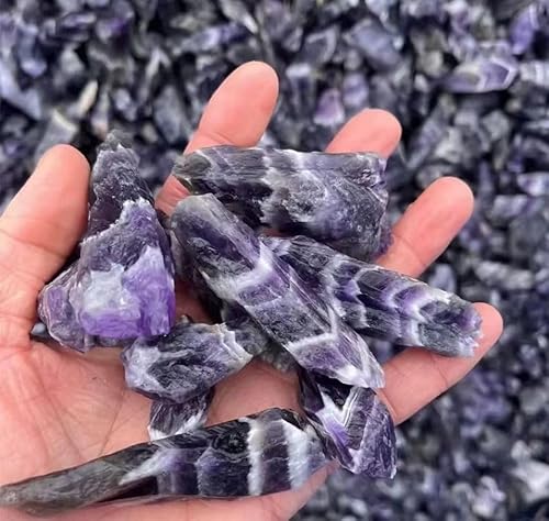 150-160g 1bag 30-50mm Crystal Rough Stone Raw purple Irregular Dream Amethyst Chevron For fengshui decorations Gemstone Stone