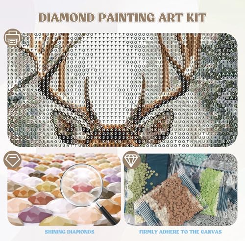 Image of QENSPE Diamond Art Kits for Adults, Antelope Diamond Painting Kits