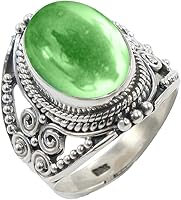 Vista 24 de Anillo de Plata Esterlina 925 para Mujeres con Piedra Preciosa Natural, Anillo de Compromiso de Plata Esterlina, Piedra Natal de Junio con Engaste