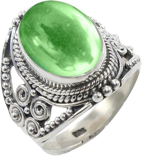 Miniatura 66 de Anillo de plata esterlina 925 para mujer y piedras preciosas naturales, anillo de compromiso de plata de ley, juego de bisel de piedra natal