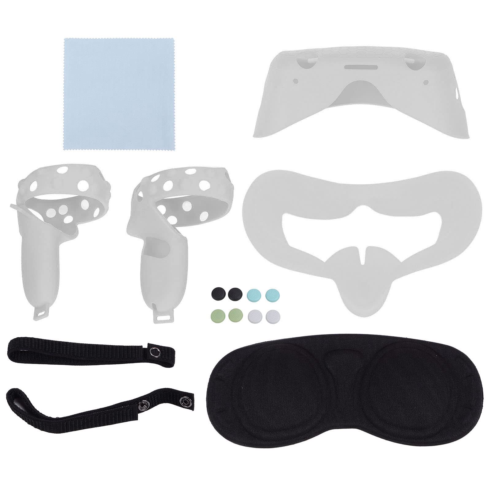 SENECESLI Juego de Accesorios para Gafas VR, Kit Completo de Protección de Silicona para Auriculares 2 con Cubiertas Protectoras 13 en 1 Que Incluyen Protector de Lente, Máscara Facial, Cubiertas de