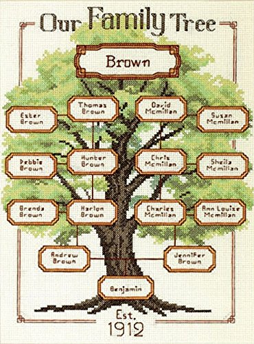 Dimensions Needlecrafts Counted Cross Stitch Kit, Our Family Tree