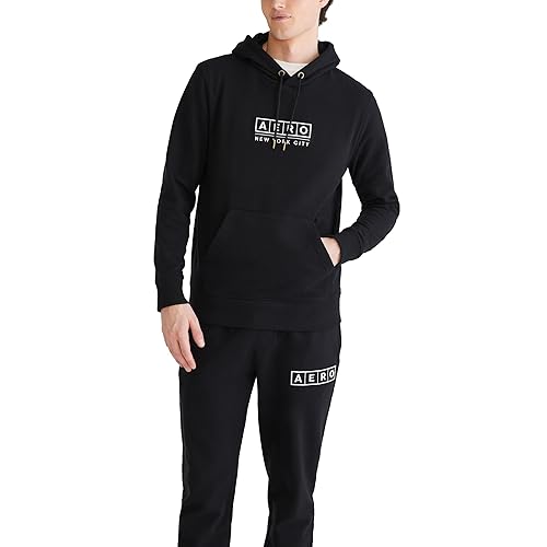 AEROPOSTALE Men's Aero Logo Popover Hoodie- Box Logo