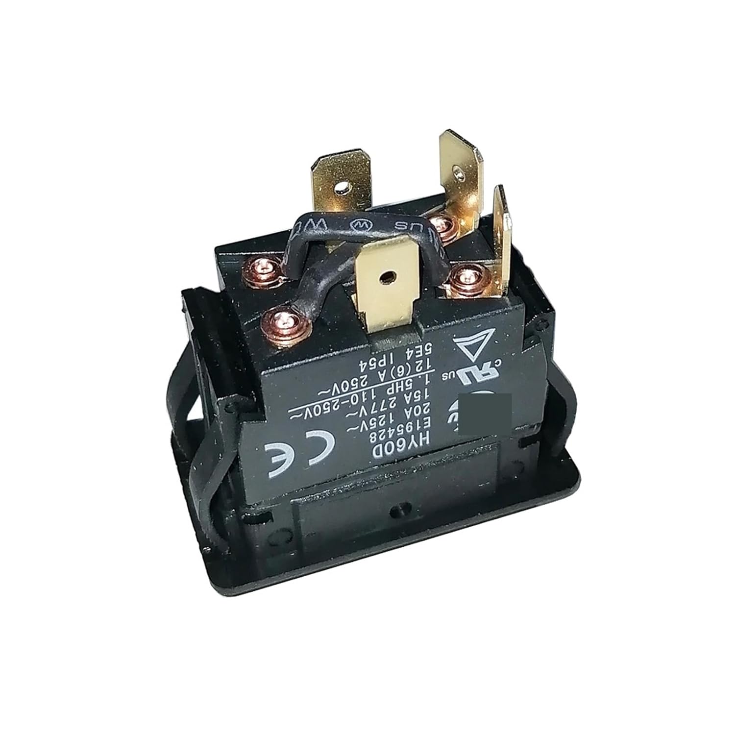 HY60D Pushbutton Switch (ON)-Off-(ON) Rocker Switches 6.3 Tab 4 Pins Double Pole Double Throw (DPDT)
