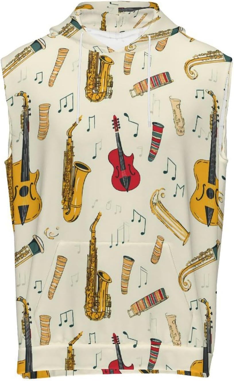 Men's Workout Hooded Tank Tops Sleeveless Muscle Gym T-Shirts