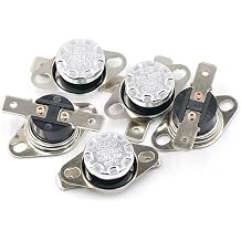 5Pcs Bimetal Thermostat 70 Degrees Celsius Thermal Control Switch Normally Closed N.C 250V 10A Adjust Snap Disc KSD301 for Microwave,Oven,Coffee Maker