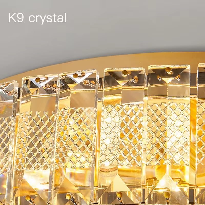 Modern Crystal Round Ceiling Lamps Led Indoor Lighting Decor Bedroom Dining Table Chandelier,luminaire