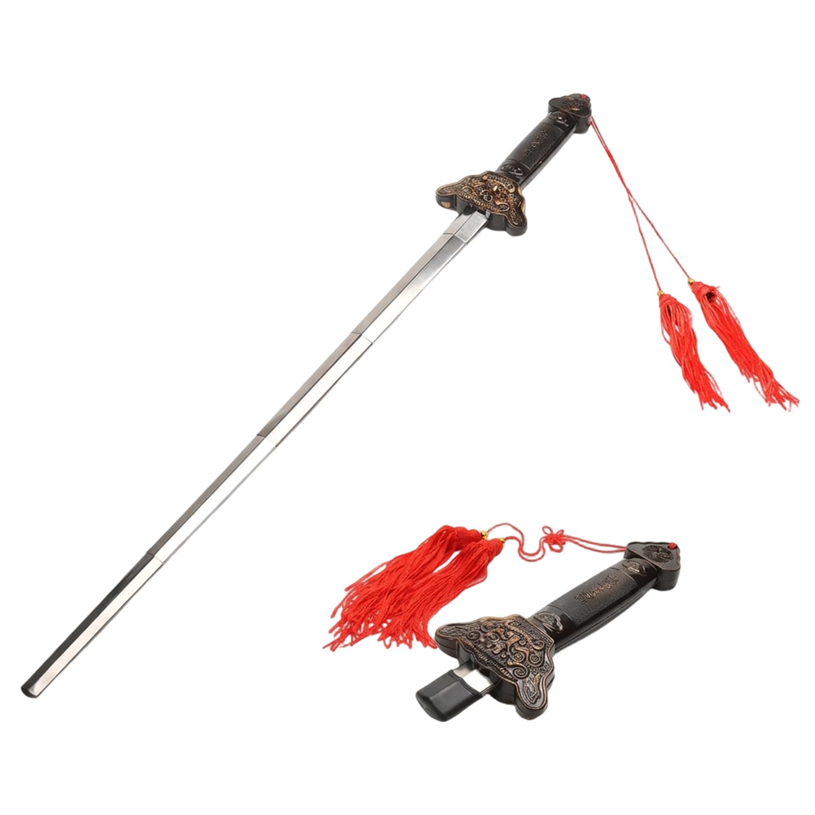 1 Piece Sword, Retractable Katana Sword, Lightweight Plastic Toy Sword with Telescopic Design, for Cosplay Events, Martial Arts Performances and Family Entertainment