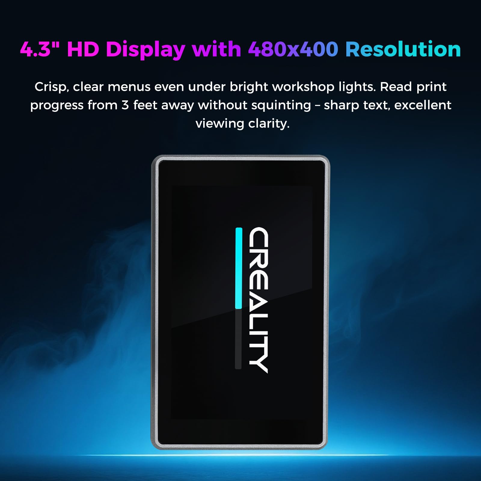 Creality Kit touch screen originale K1 Max, display LCD da 4,3 pollici HD 480 x 400, pannello touch capacitivo reattivo per stampante 3D Creality K1 Max (non per K1 Max 2025)