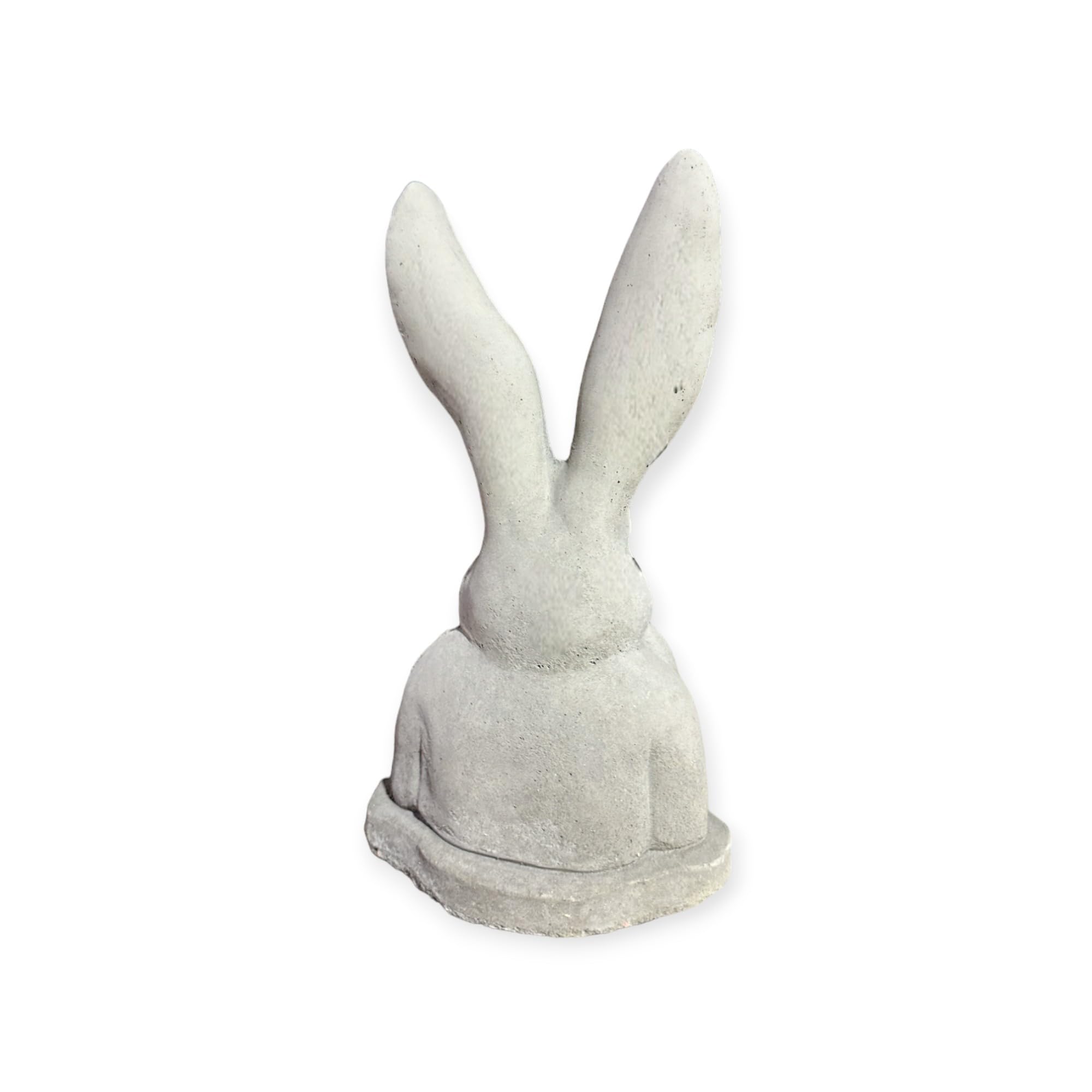 Moderner aufgestützter Hase - Steinfigur mit stehenden Ohren (H/B/T: 31/17/13 cm, 3,5 kg) Steinguss für Haus und Garten by OriginalPaul
