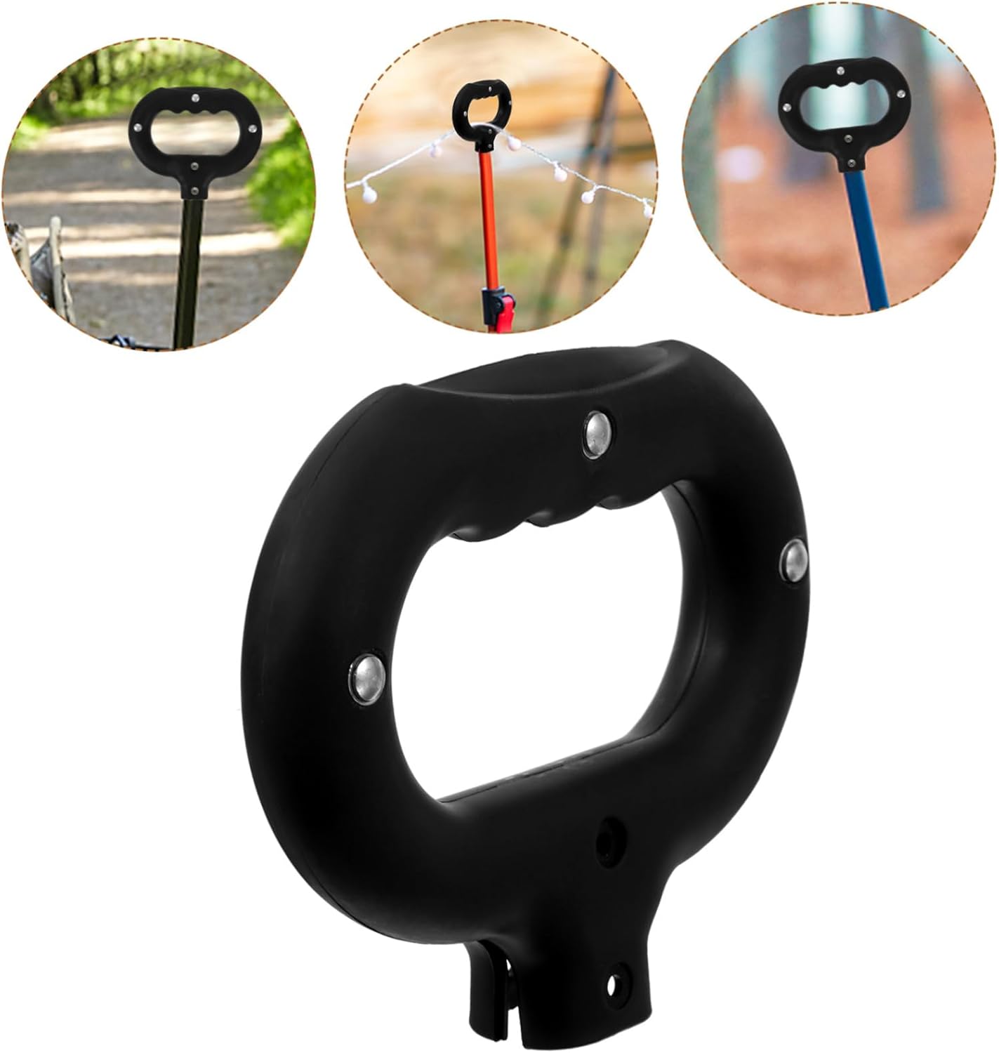 4pcs Plastic Wagon Cart Handle Replacement Black Push Pull Trolley Handle