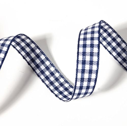 Miniatura 4 de NOYI TRAXD - Cinta a cuadros de 25 yardas cada rollo con borde tejido de poliéster 100% (38 pulgadas, negro)