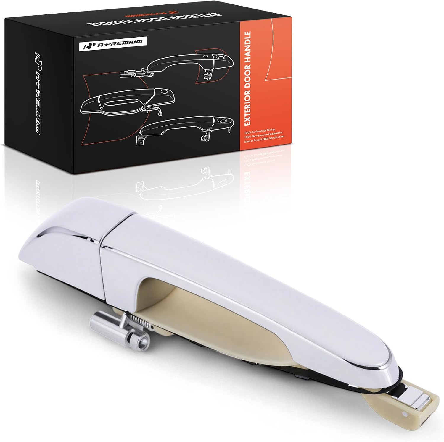 A-Premium Rear Left Driver Side Exterior Door Handle Compatible with Kia Sedona 2006-2012 & Hyundai Entourage 2007-2008, Silver