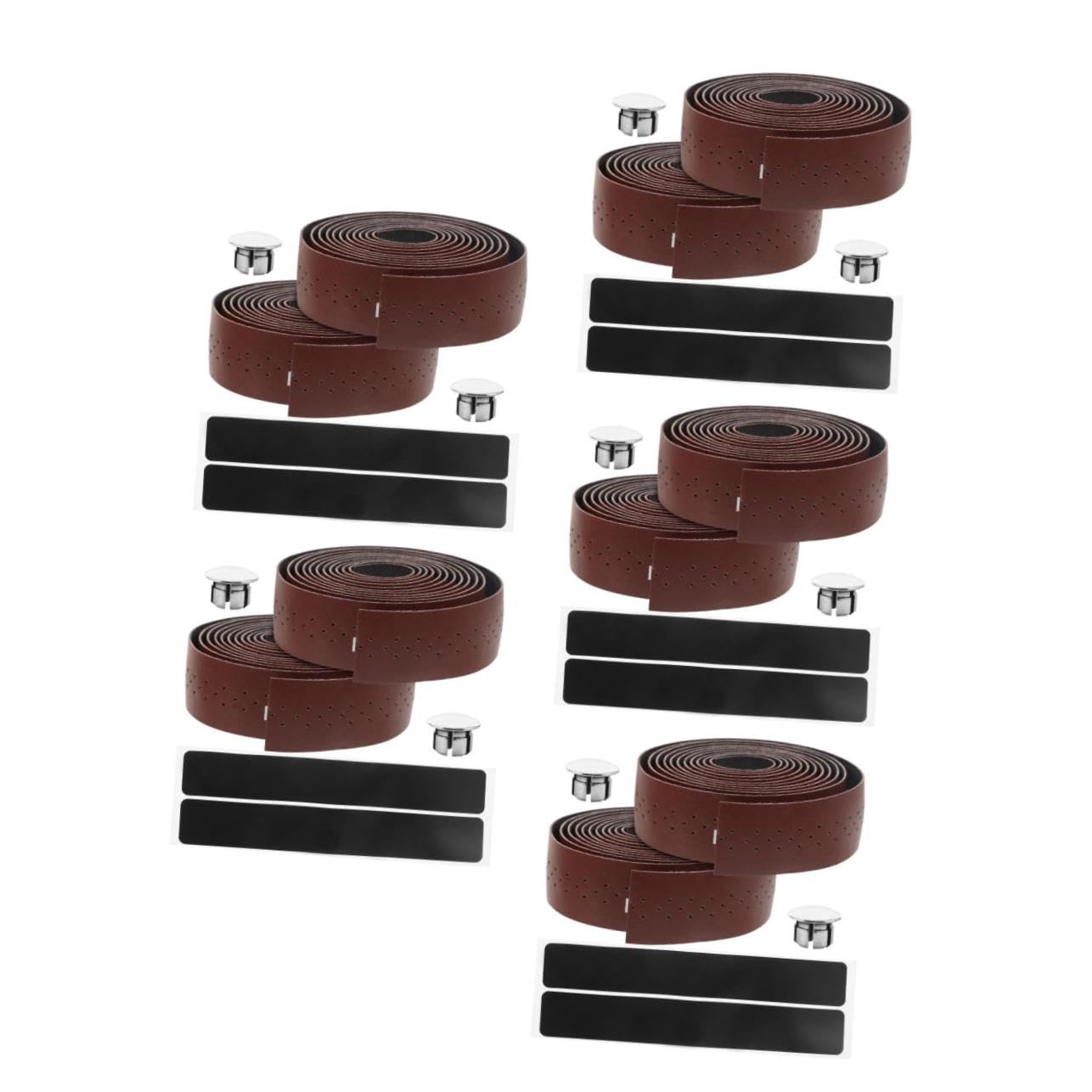 BESPORTBLE 5sets Mountain Bike Handlebar Tape Pu for Cycling Comfortable and Shock-Absorbing Design for Road and Mountain