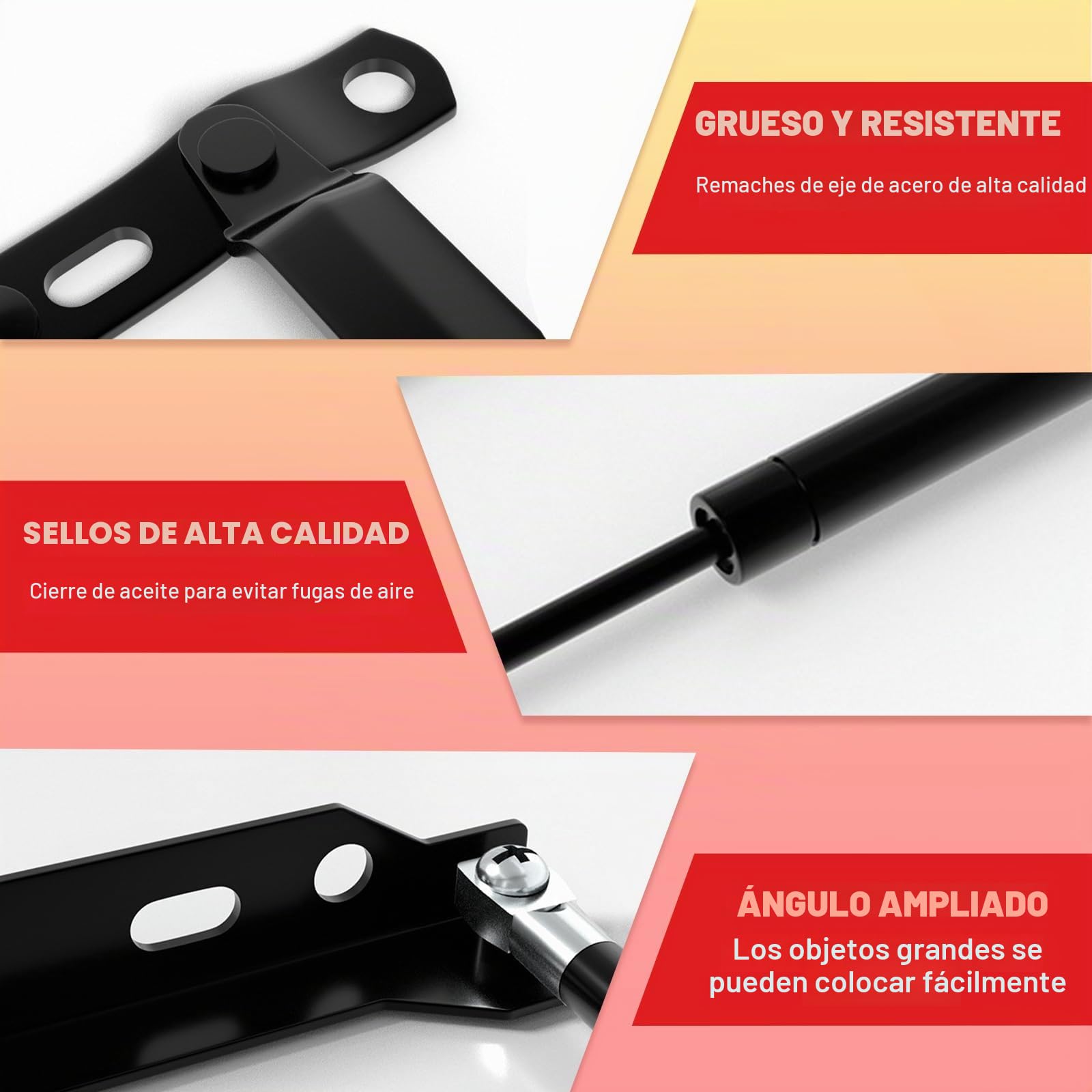 Mecanismo de elevación de cama neumático, 2 unidades, 100 kg, resorte de gas para cajas de cama pesadas, bisagras, bisagras, bisagra plegable para sofá