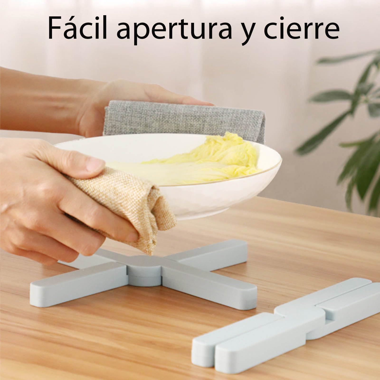 Salvamanteles de Silicona Grande y Plegable - Soportes para Ollas y Sartenes - Juego de Salvamanteles