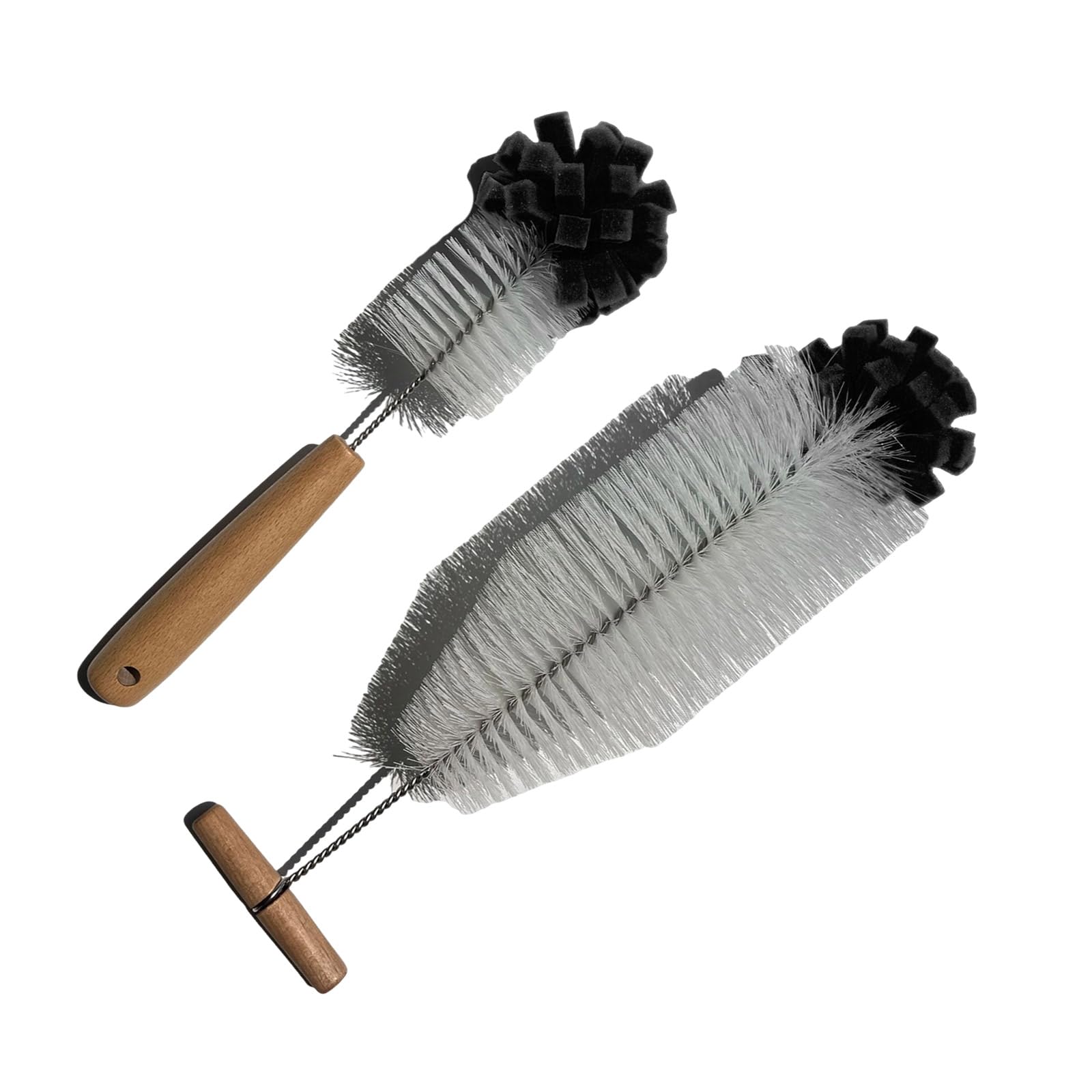 carotoe Glass Bottle Cleaning Brush Long Handle Water Bottle Brush Kettles Cleaner with Sponge Head Cleaning Tool Enduring Baby Bottles