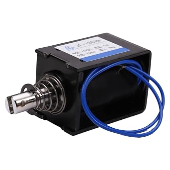 DC 24 V 10 A 80 N دفع سحب نوع الملف اللولبي الكهرومغناطيسي، 20 mm السكتة الدماغية فتح الإطار الملف اللولبي الحركة الخطية، JF-1683 B-24 V، Aicosineg
