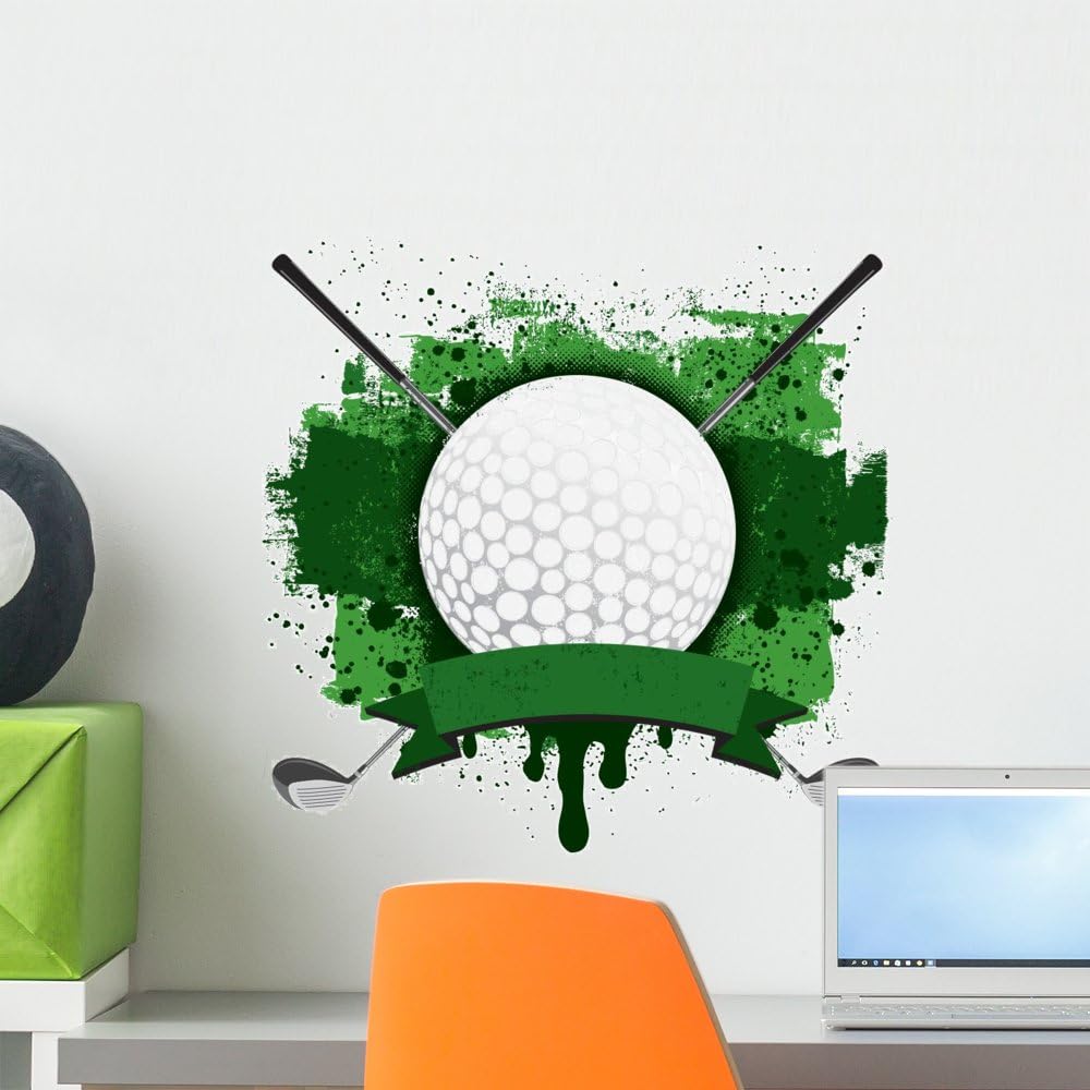 Golf Insignia Wall Mural Peel and Stick Graphic (18 in H x 18 in W) WM367632