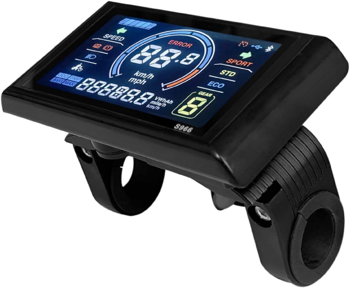 100 x 61.5mm/3.94 x 2.42in Ebikes LCD Display 24V to 72V 5Pins Universal Water Proof Scooter Mountain Bike Display Meter Control Panel