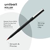uniball™ Roller Rollerball Pens, Micro Point (0.5mm), Red – view 3