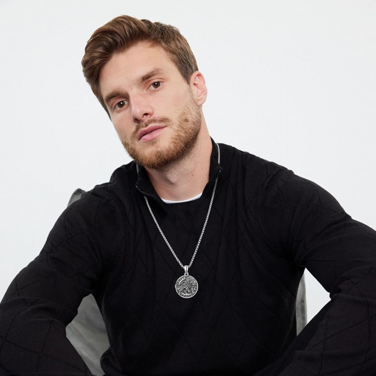 Palpitate Viking Necklace 925 Sterling Silver Nordic Pendant Necklace Norse Jewelry Gifts for Viking Lovers - Image 6