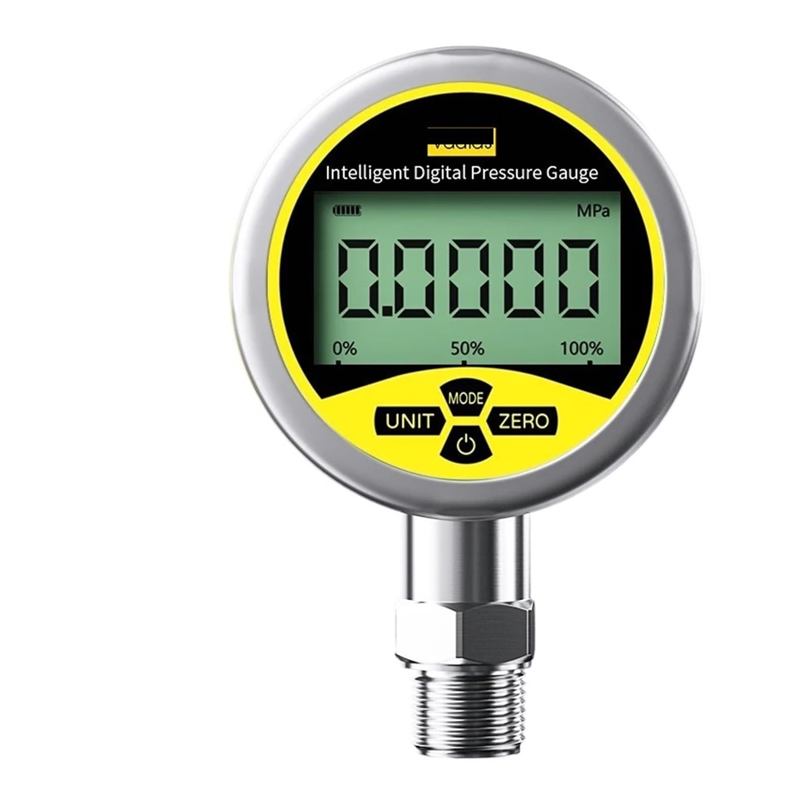 Digitales Manometer, Edelstahl-Manometer G1-2 Flüssigkeitsmessgeräte Wasserzähler(0-40Mpa)
