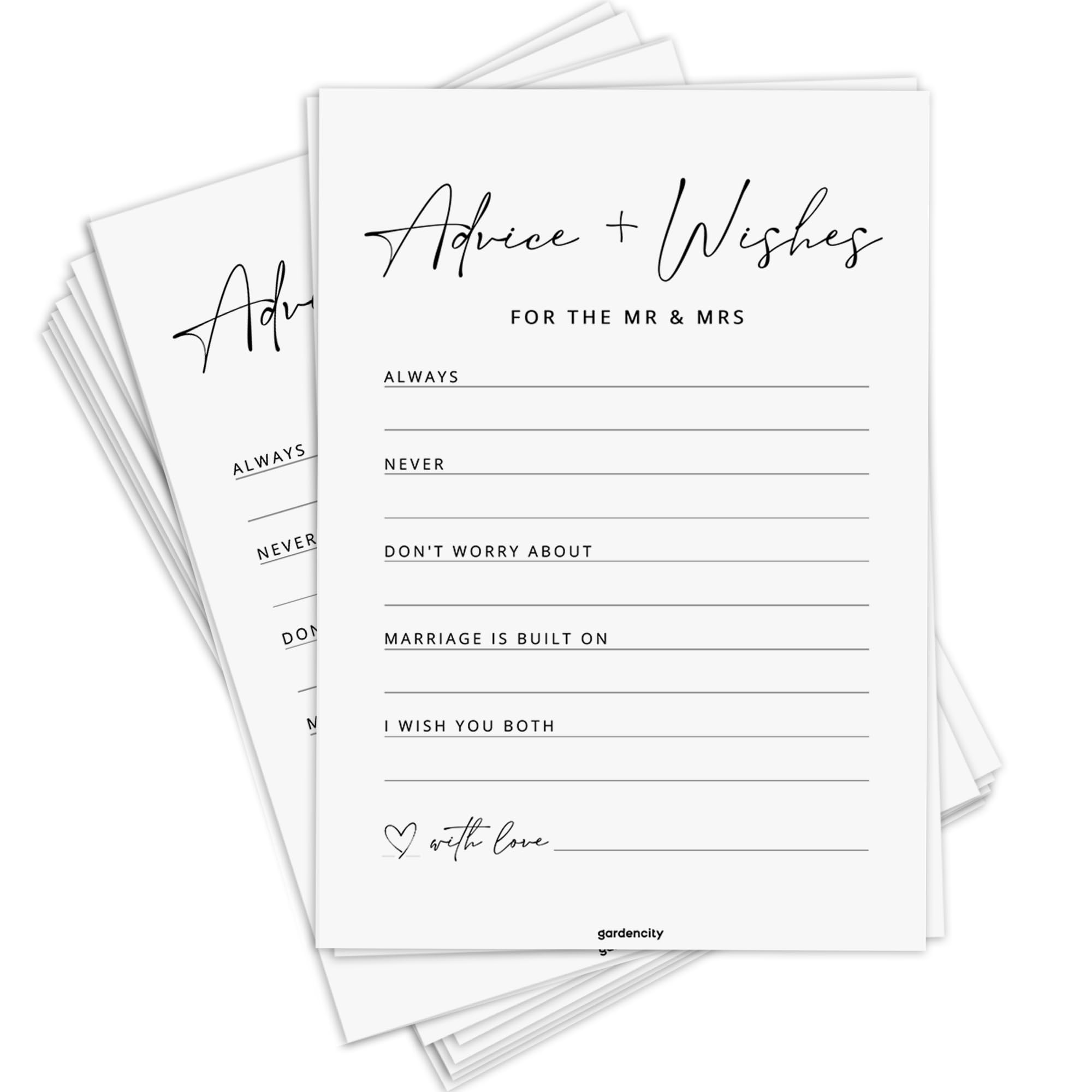 Cartes de mariage et de souhaits en blanc pour sceller l'amour lors de la fête prénuptiale