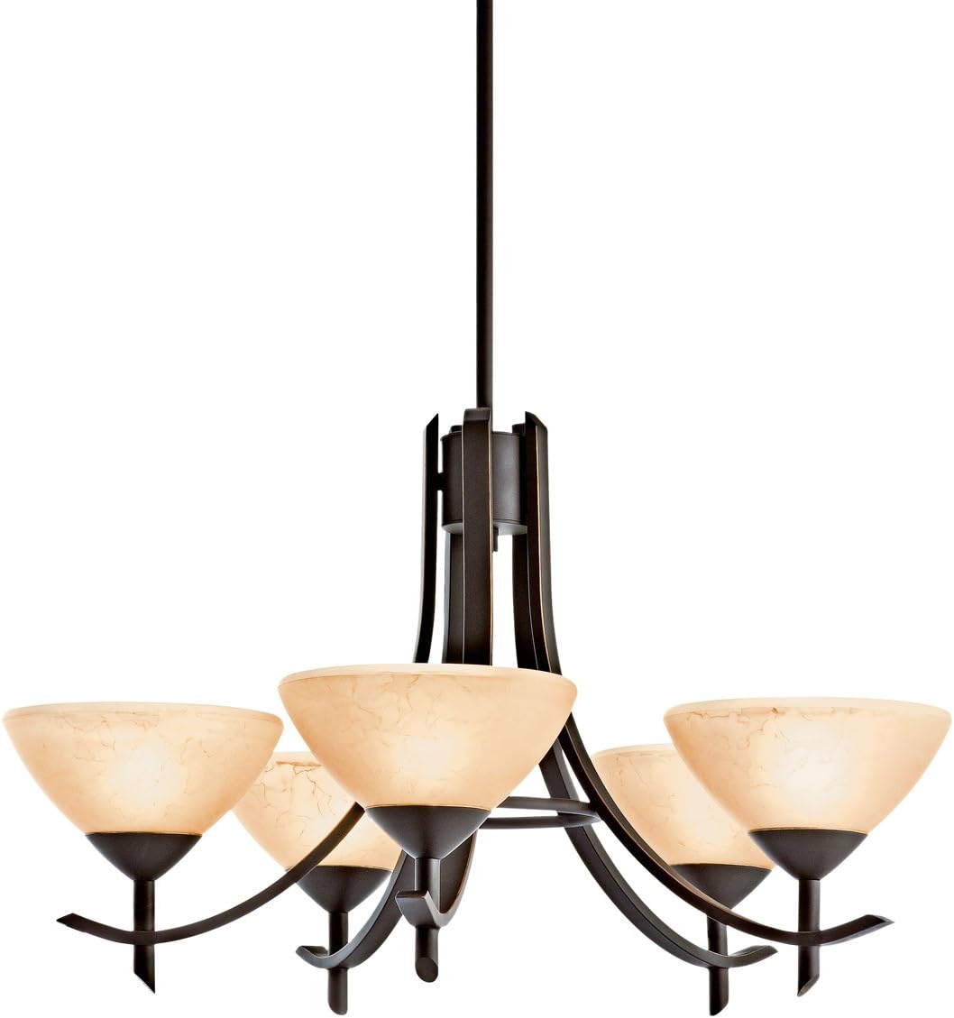 Kichler 10776OZ 5Light 13Watt Olympia Fluorescent Chandelier, Old