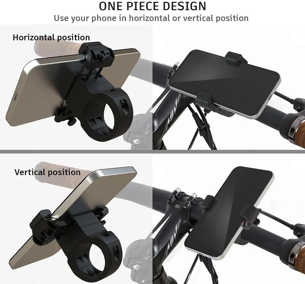 M219 360° Rotatable Bicycle Mobile Support for Phone 3.5-7.0inch, 31.8mm Handlebar Bike Mount