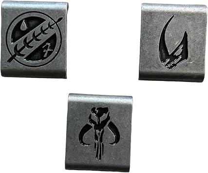 Patchlab Bounty Hunter Molle Clip V2 | Nickle-Free Antique Silver Molle Clips Metals | Molle Attachment Clips للسترات التكتيكية وحقائب الظهر والأحزمة | لهواة الجمع والمتحمسين، 1x1 بوصة