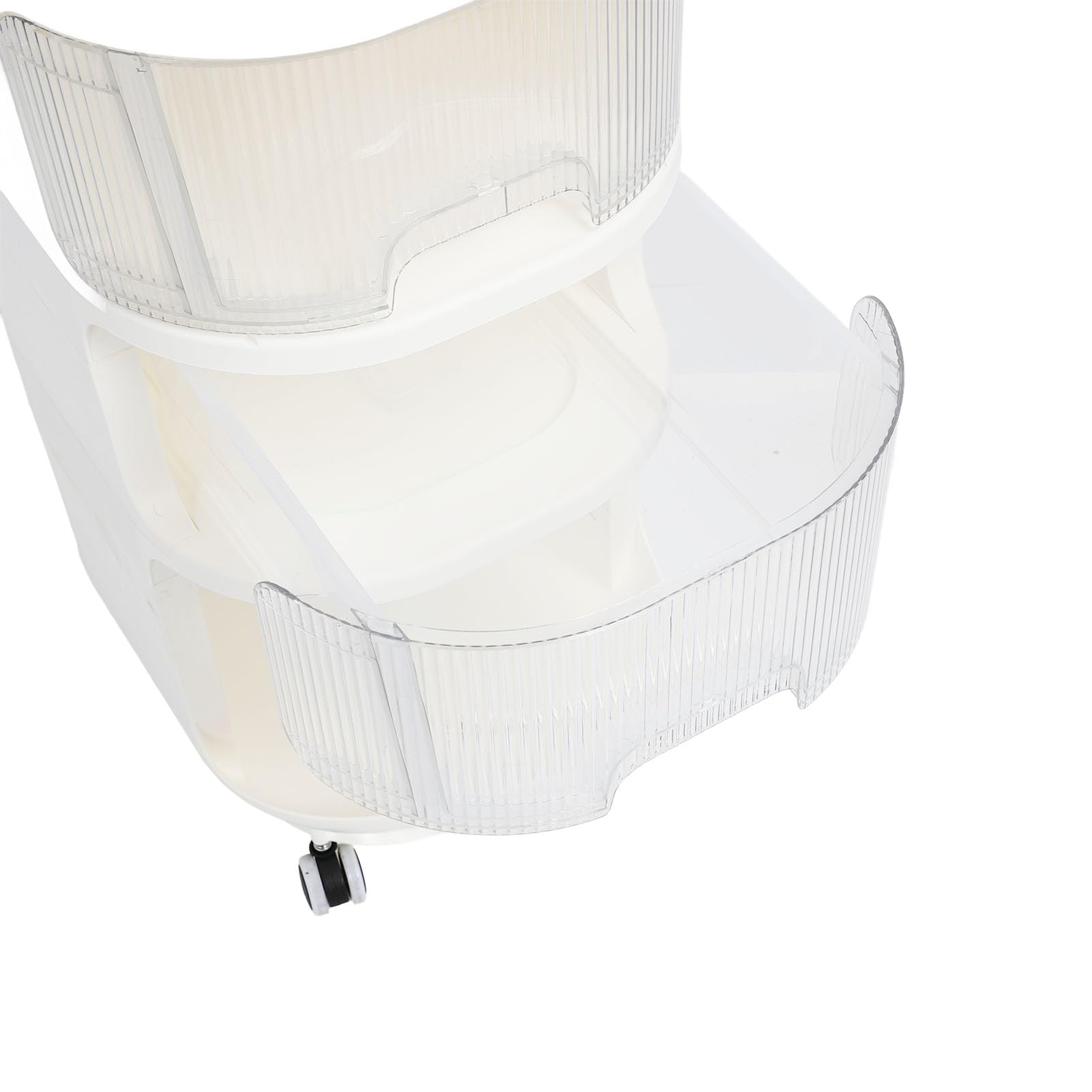 Carrito de Almacenamiento para Bebés, Carrito Utilitario Plegable con Diseño Móvil, Organizador de Artículos Esenciales para Guardería de 3 Niveles para Pañales, Refrigerios y