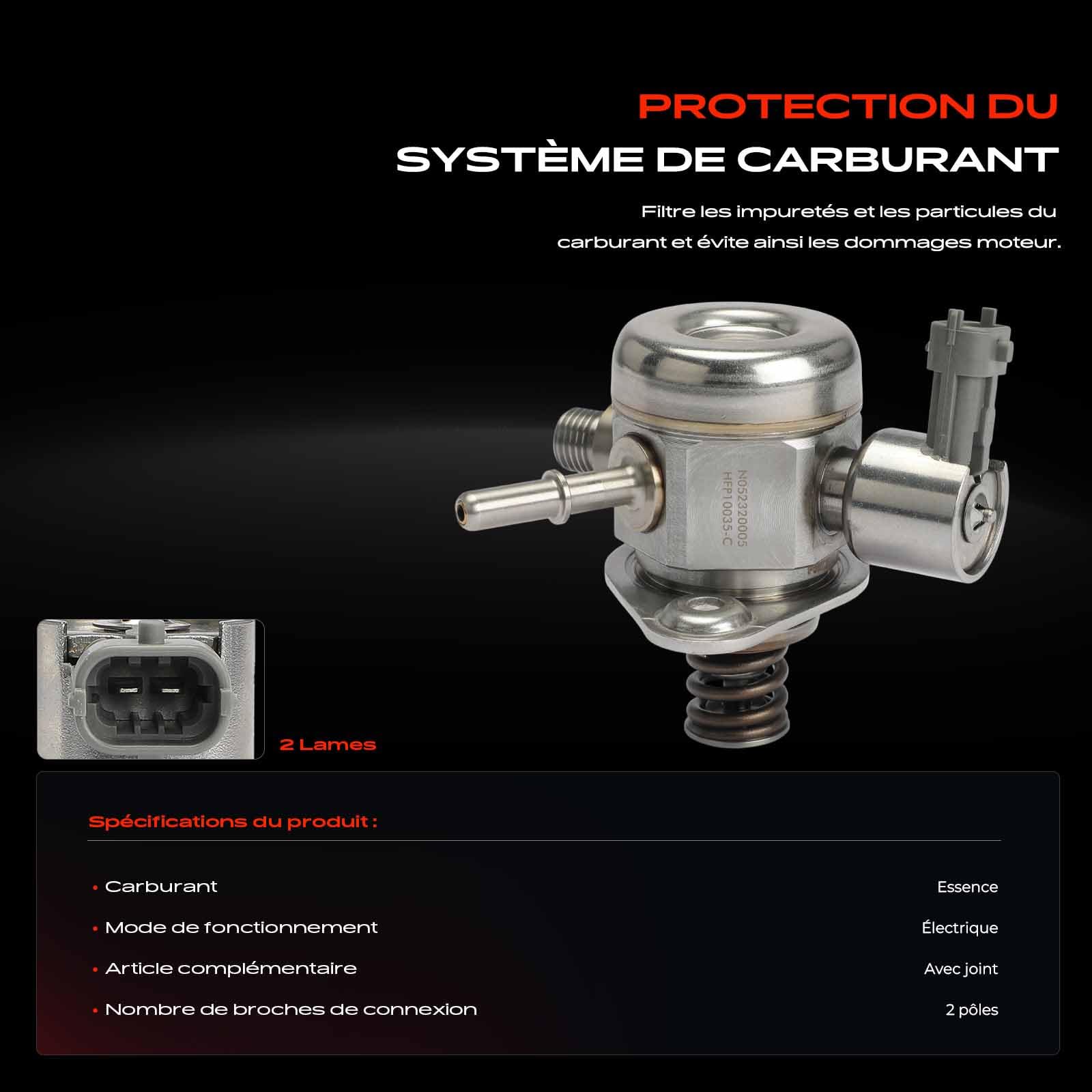 Frankberg Pompe haute pression HM10015 | Compatible avec: Focus III Box/Hatchback, C-Max II DXA/CB7 DXA/CEU, Tournoi Focus III, Fourgonnette C-Max II