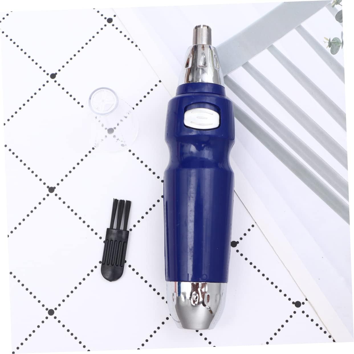 Electric Nose Hair Trimmer with Safety Cone Head for Painless Ear and Facial Hair Grooming and Eyebrow Shaving Device Cordless Face Care Tool Without Battery