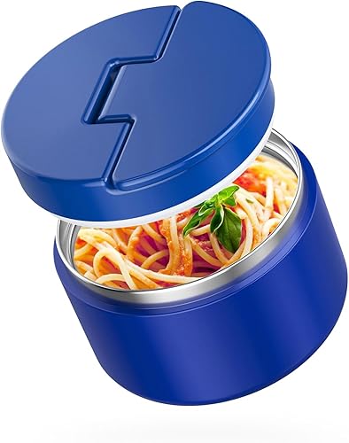 Miniatura 37 de Termo de sopa de 12 onzas para comida caliente para niños, tarro de comida aislado al vacío, termo de sopa sin torsiones para comida caliente