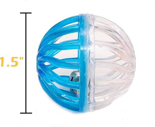 Miniatura 2 de Fashion's Talk Paquete de 12 bolas de plástico para gatos, bolas de celosía con campana, juguete de gatito, caja de regalo de 1.5 pulgadas, 6 estilos