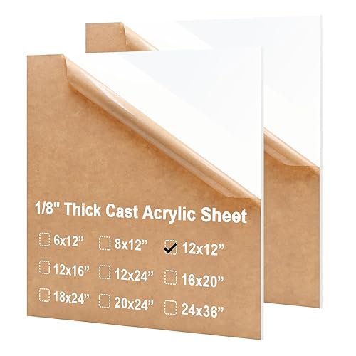Miniatura 67 de KINLINK Láminas de plexiglás 6x12 de 1/8 pulgada de grosor - Lámina de acrílico negro fundido de 3mm, lámina de plástico policarbonato
