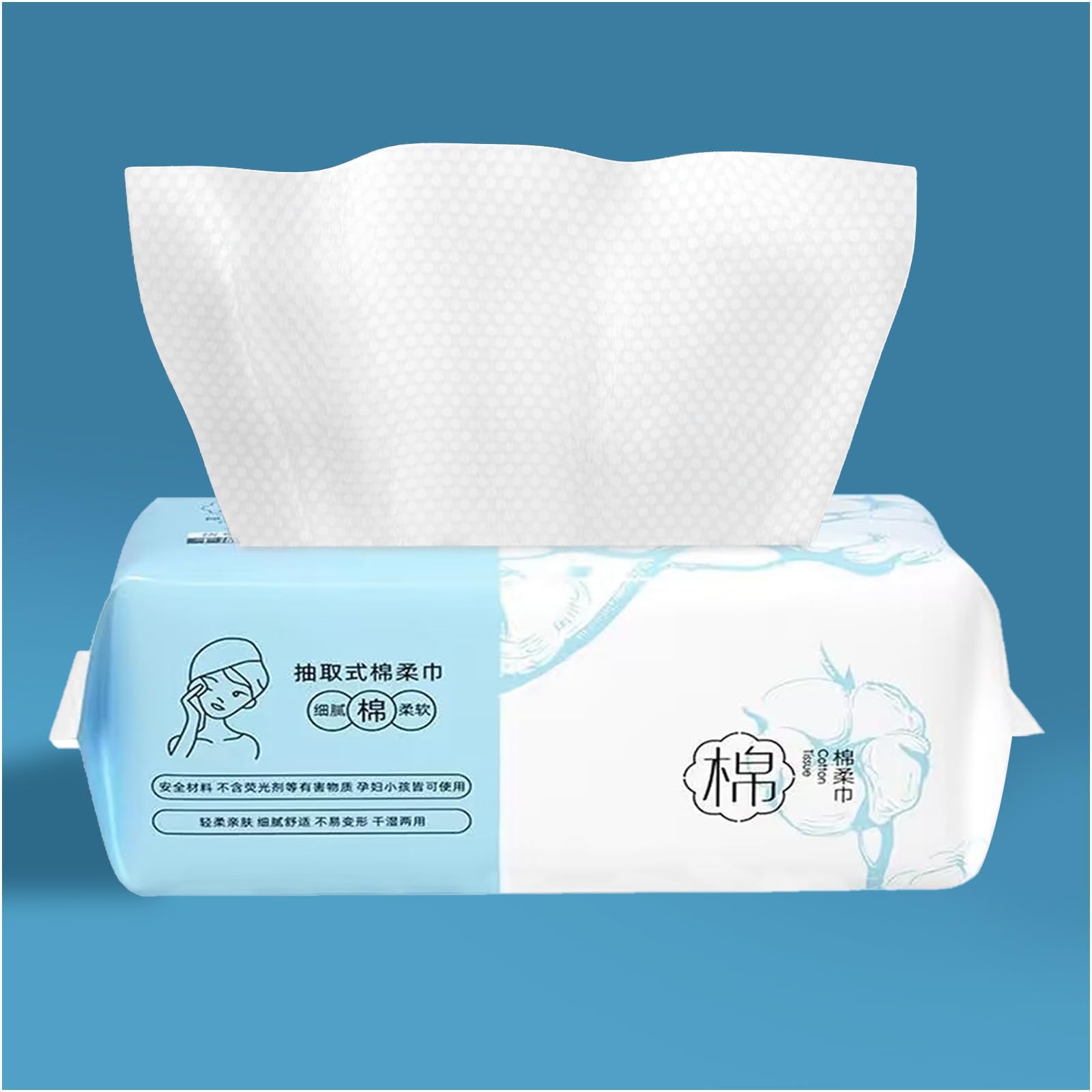 Disposable Face Towel, 100 Count Face Clean Towel Facial Towel Face Wipes Soft