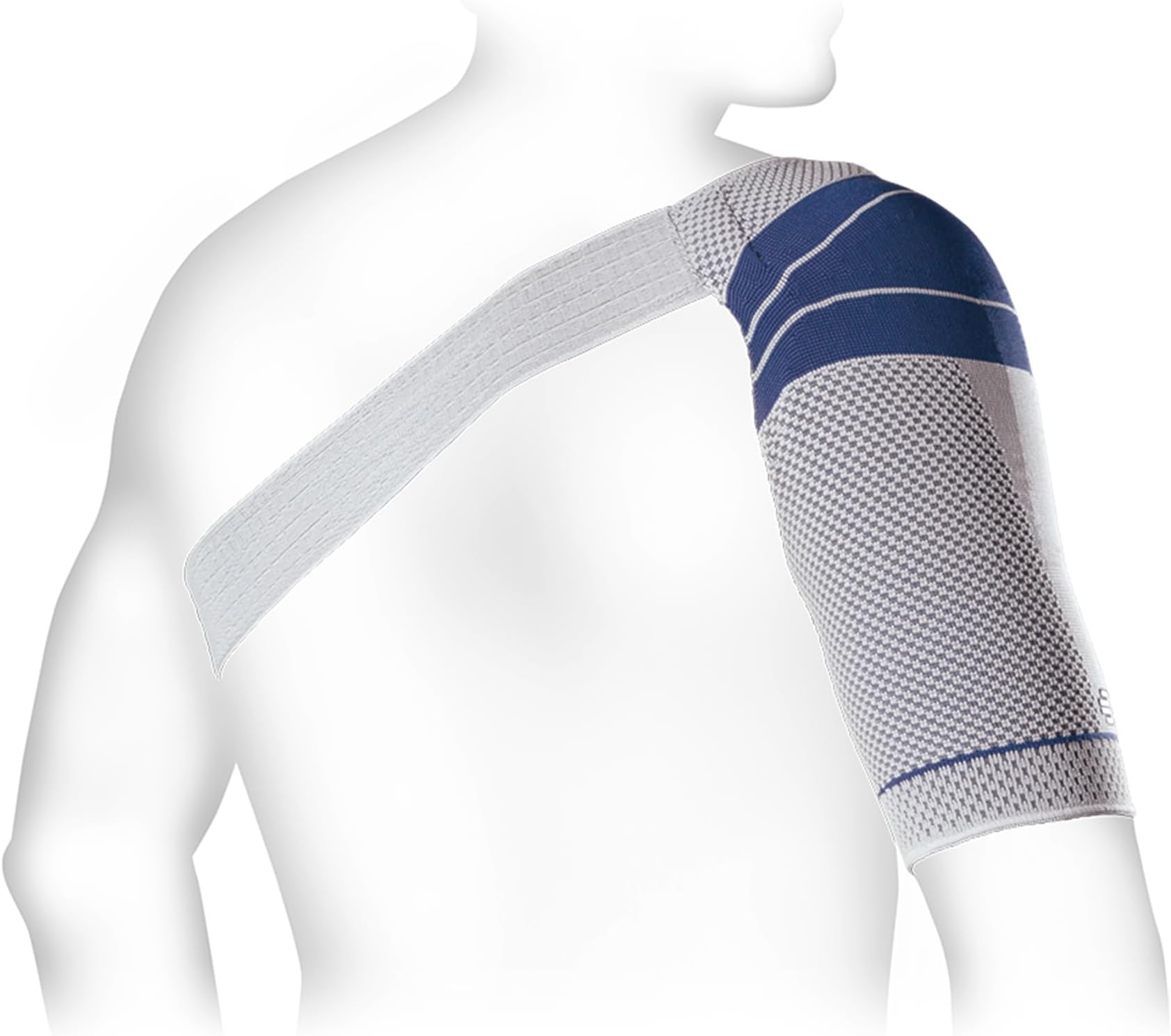 Bauerfeind - OmoTrain S - Shoulder Support - Helps Provide Support for Shoulder Joint & Mobility to Restore Function, Helps Relieve Pain - Right Shoulder - Size 5 - Color Titanium