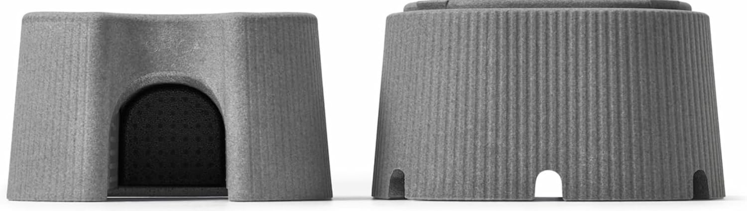 byACRE Dorica Multifunctional Stool - Grey - Ultralight (Only 1.9 kg), Water-Repellent & Non-Slip - For Home, Bathroom & Garden - Robust, Recyclable & Self-Drying - Indoor & Outdoor