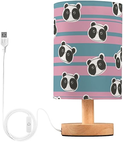Miniatura 2 de Night Lights Mini Lamps with USB Cute Panda Striped Pink Blue Night Lights for Kids Farm