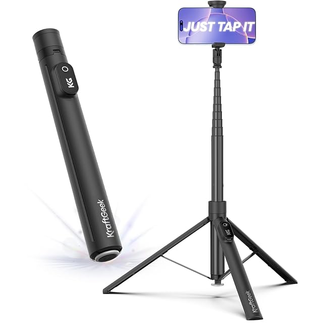 KraftGeek Automatic Tripod for iPhone 66 Phone Tripod Selfie Stick for Cell Phone Tripod Stand with Remote for