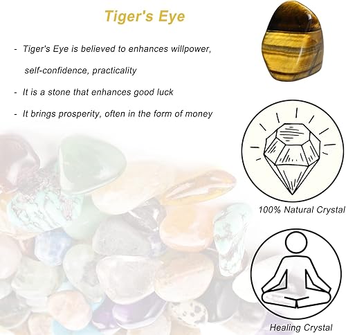 Miniatura 4 de Piedras de cristal curativas para ojos de tigre, piedras preciosas curativas de Reiki grandes de 1.25 a 2.0 pulgadas, piedras preciosas pulidas