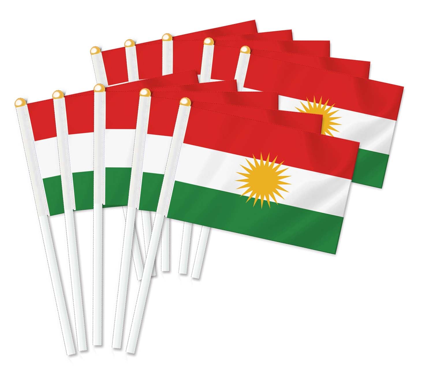 25 PCS Kurdistan Handheld Flag,Kurdish Decor Hand Held Flags,Decoration Banner — image 1