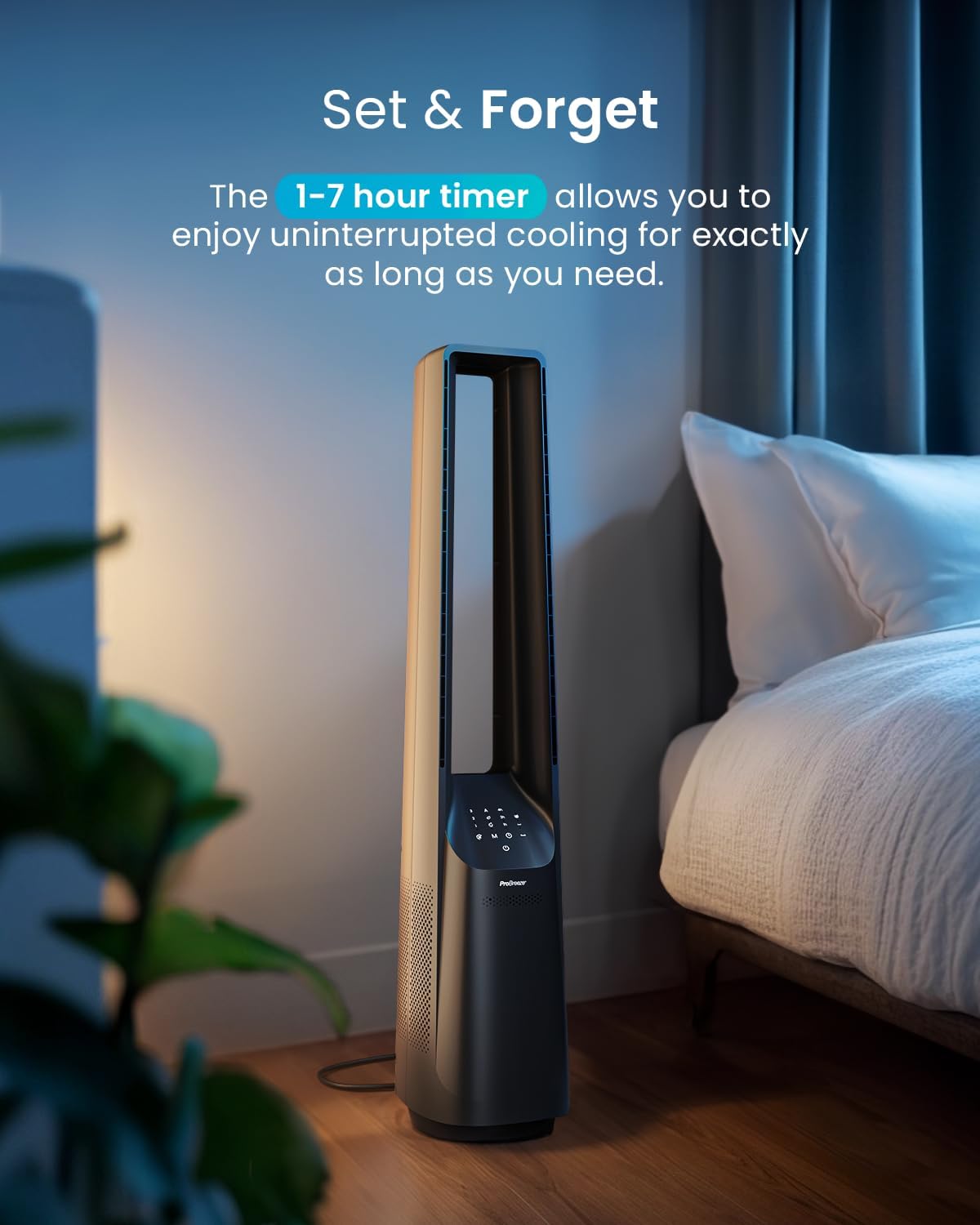 پنکه ایستاده بدون پره Pro Breeze 40 اینچ با موتور DC