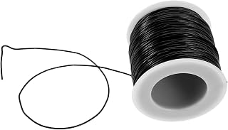 Tofficu 1 Rollo De Cordón Elástico Negro para Hacer Pulseras, para Bisutería, 1,2 Mm, Flexible, para Pulseras Y Collares (50 M)