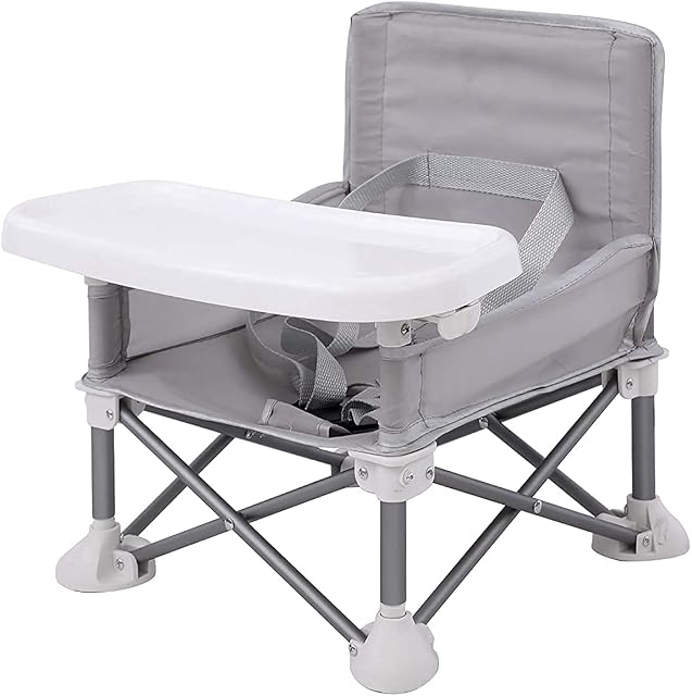 PandaEar Siège bébé portable Chaise de voyage Compact pliant avec des paillettes pour l'intérieur / extérieur Exclusivité pour le camping, plage, pelouse Bébés, enfants, garçons, filles (Siège intérieur)
