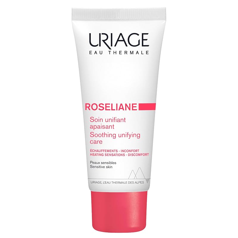 Uriage Roséliane Creme Facial com Pérolas Verdes, Fórmula Não Comedogênica